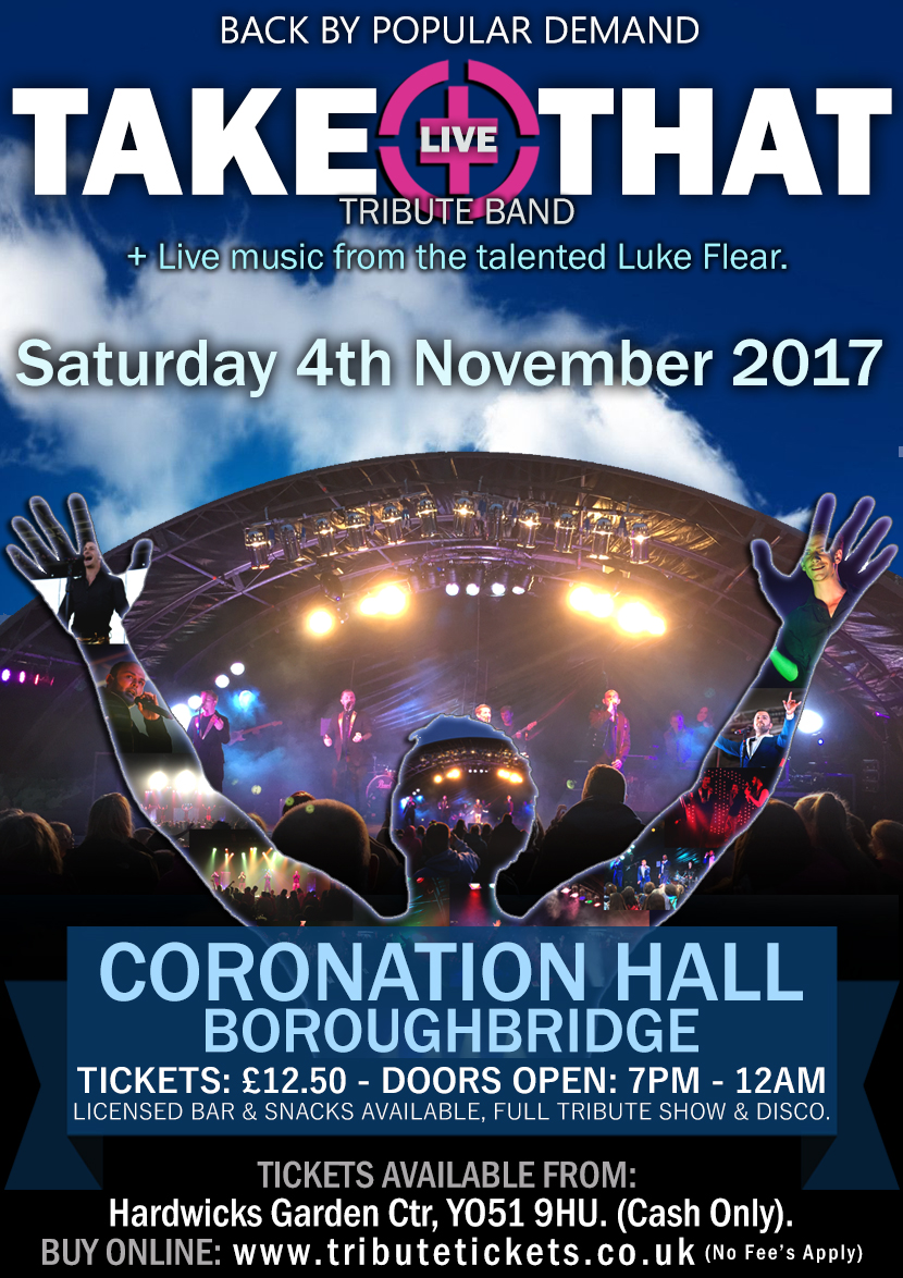 Take That Live Tribute Band at Coronation Hall, Boroughbridge ...